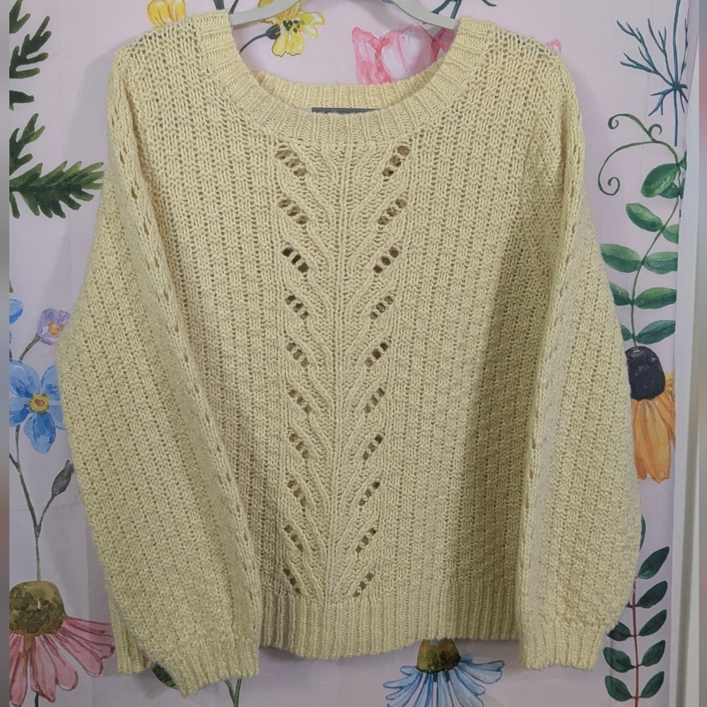 Lucky Brand Yellow Wool Blend Sweater